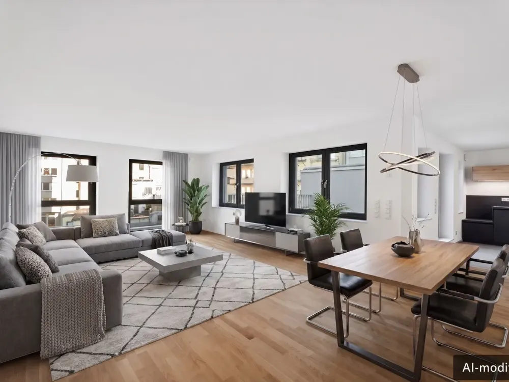 Neubau: Urbane 4 Zimmer-Wohnung mit Einbauküche und Stellplatz!