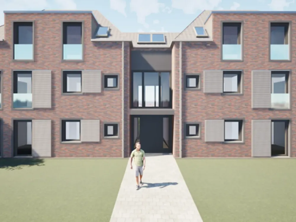 Neubau, 3-Zimmer Dachgeschosswohnung mit Balkon im 2. Obergeschoss