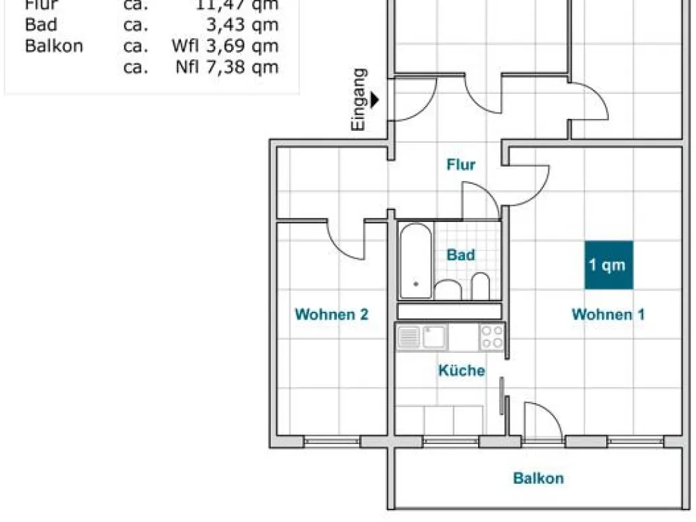 Herrliche 3-Zimmer-Wohnung mit Balkon!