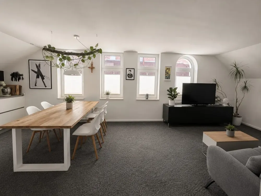 Modern Old Building Apartment with Attic, Roof Terrace and Air Conditioning