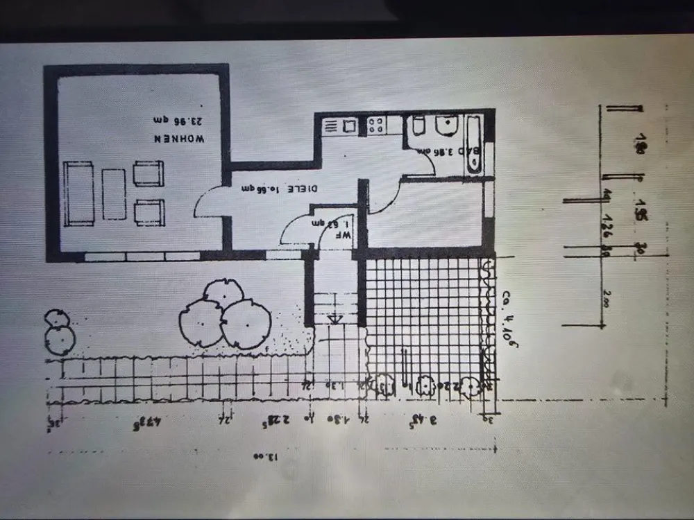 Wohnung 2,5 Zimmer mit Terrasse und Garten