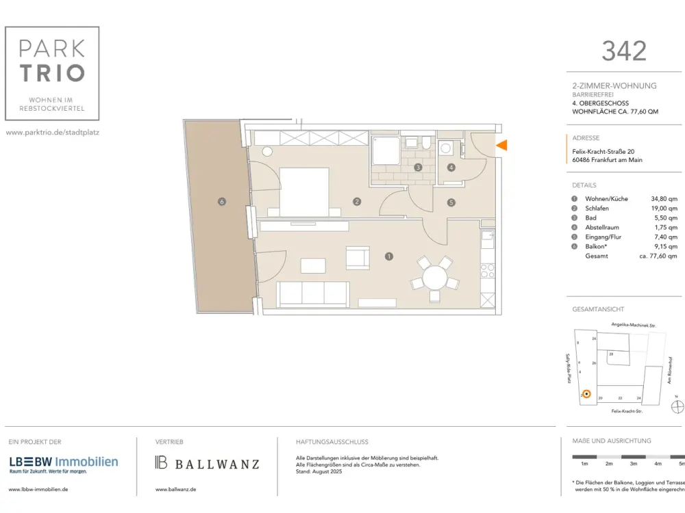 Sustainable Living in the Rebstockviertel: 2-Room Apartment with Balcony