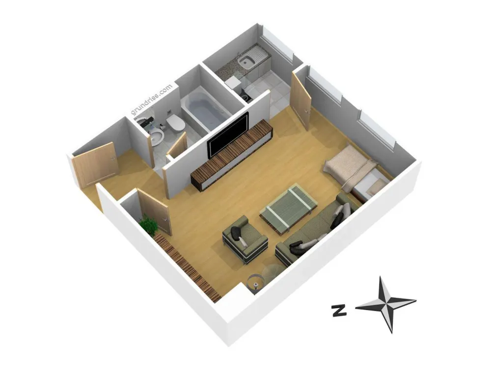 Möbliertes 1-Zimmer-Apartment im Glockenbachviertel