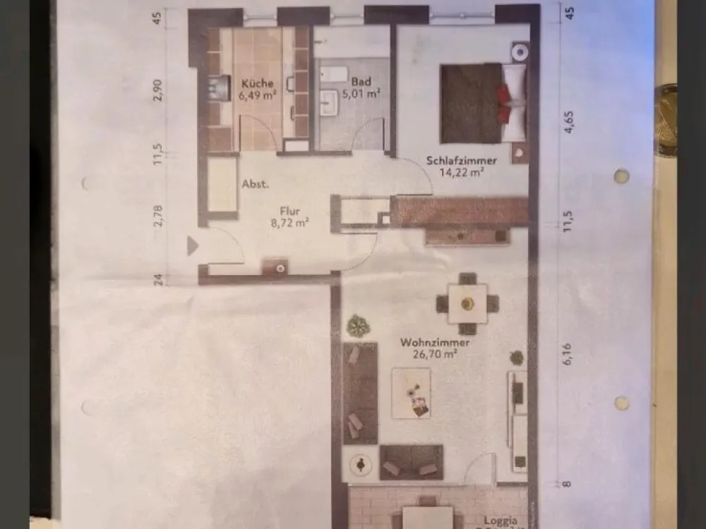 ​Moderne 2-Zimmer-Wohnung in bester Lage von Norderstedt-Mitte