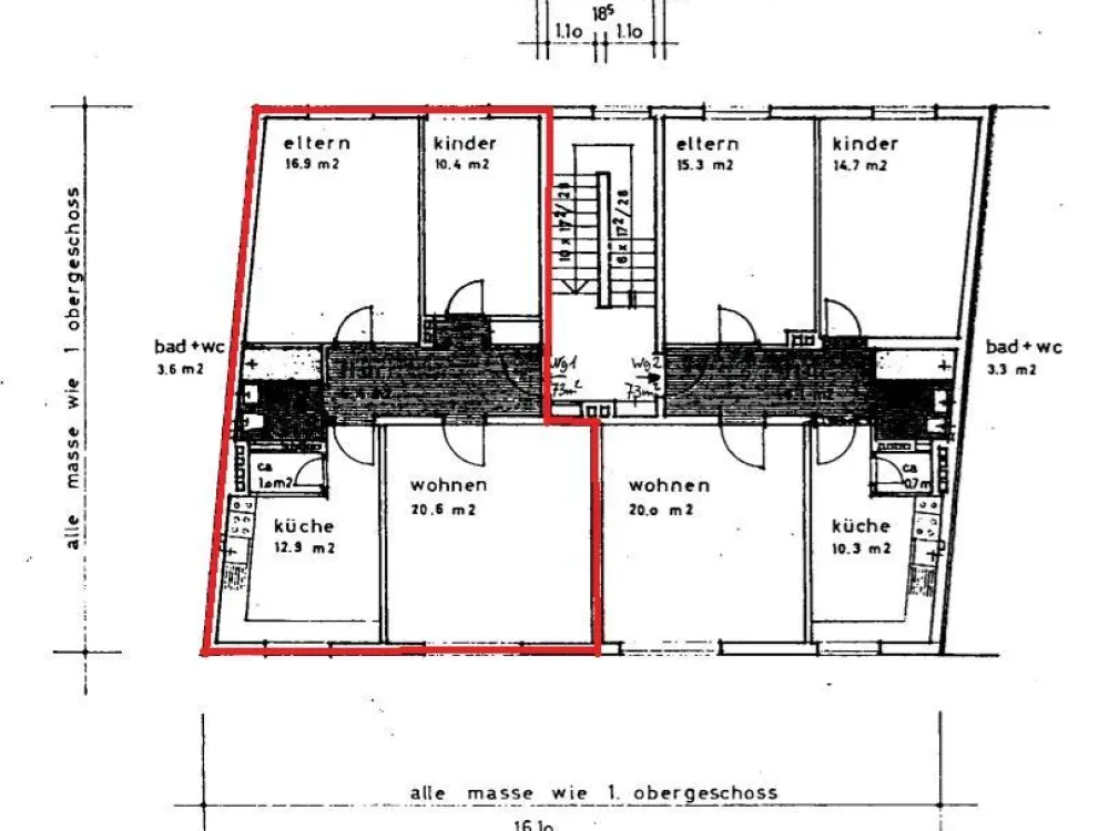 73 qm, 3-Zimmer Wohnung, Innenstadt West, Einzug ab Oktober