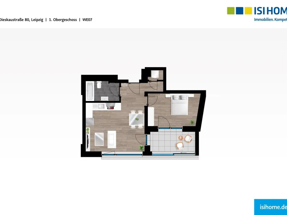 ab 01.12.2026: 2-Zimmer-Wohnung mit Balkon - WE07