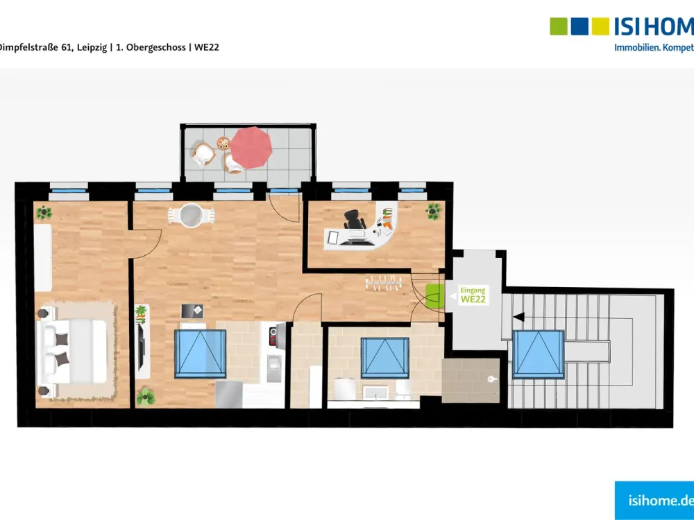 2,5 Raumwohnung in Leipziger Stadtteil Schönefeld-Abtnaundorf - WE22