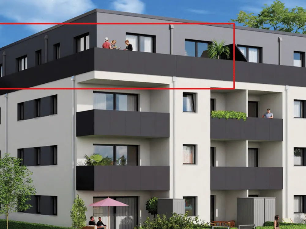 Neubau Penthouse-Wohnung mit Megaterrasse 120 qm