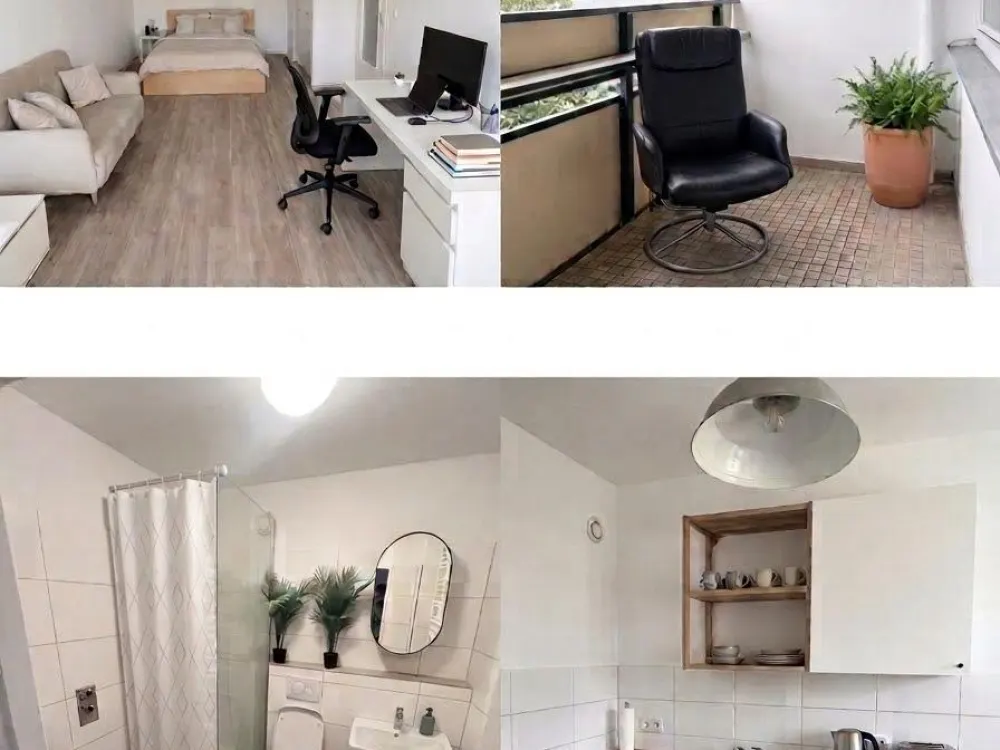 Voll möblierte, helle 44 m² Wohnung mit Balkon in Berlin-Mitte