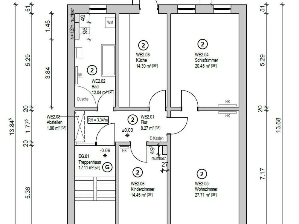 Renovated 3-Room Old Building Apartment with Balcony on the Ground Floor