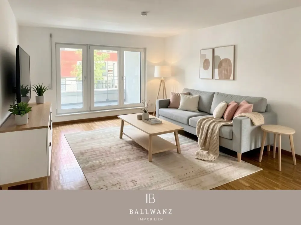 Spacious 3-Room Apartment in Desirable Location at Westhafen with Fitted Kitchen, Balcony & Sunny Loggia