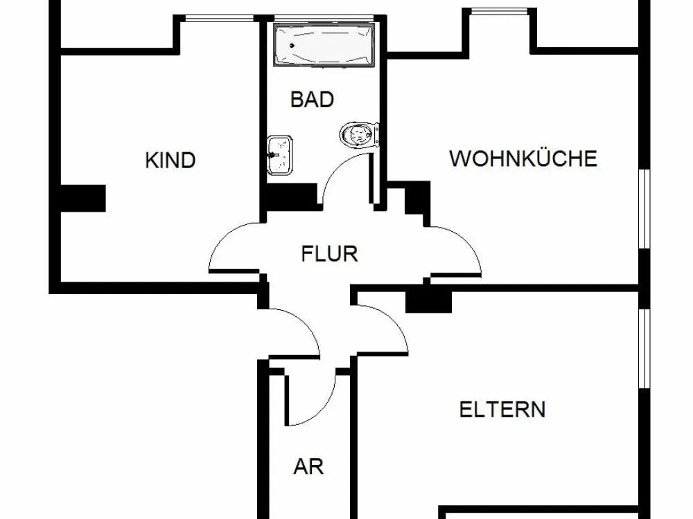 Ab Oktober zu besichtigen-3-Zimmer-Wohnung in der City im Angebot, mit Bodenbelägen