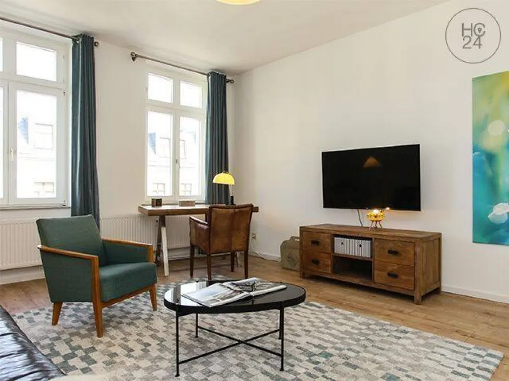 Exklusive und hip möblierte 3-Raum-Wohnung im beliebten Bachviertel von Leipzig (mit Balkon)