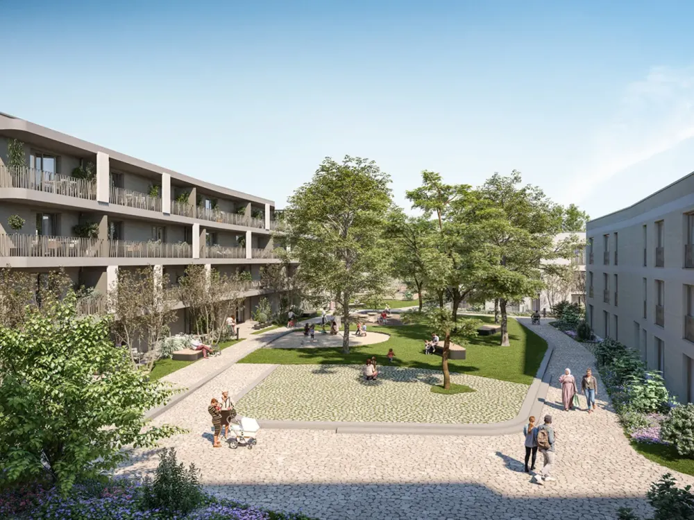 First occupancy - 2-room apartment on the 2nd floor with south-facing balcony