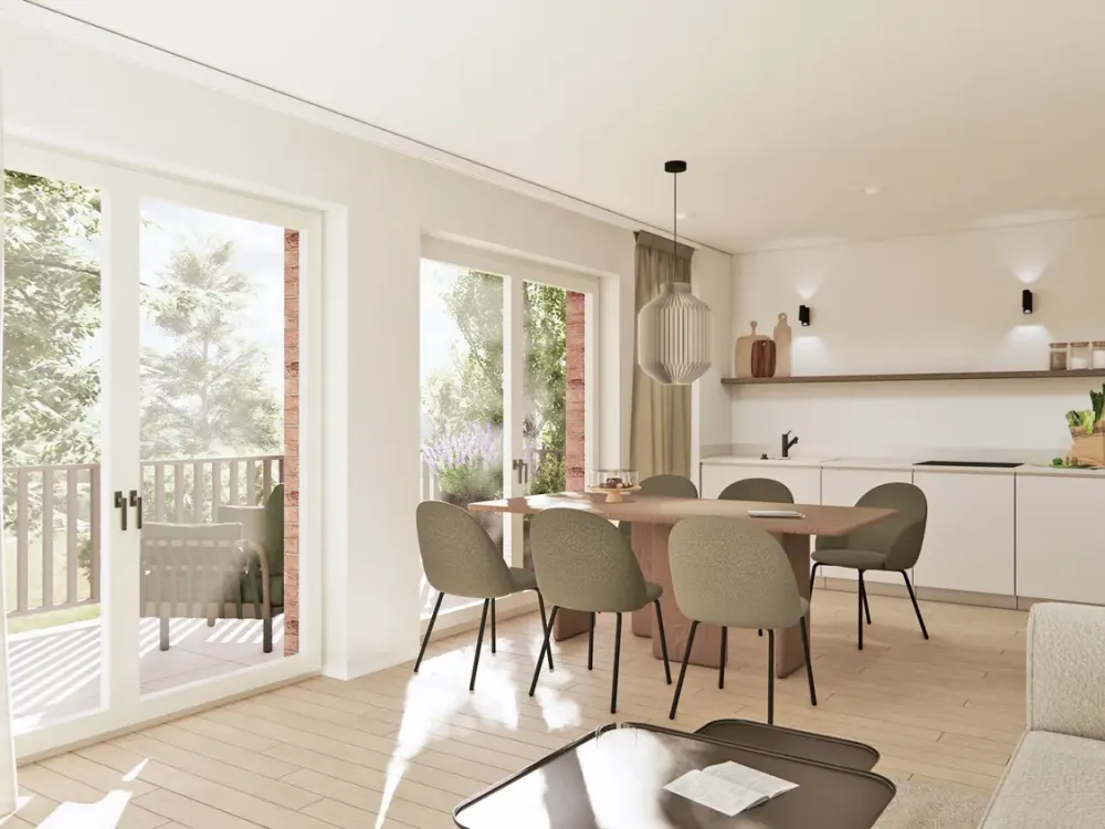 Spacious 3-Room Apartment with Balcony, Kitchen & Parking Space
