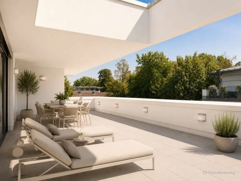 Wohnen in oberster Etage. Penthouse mit großer Dachterrasse