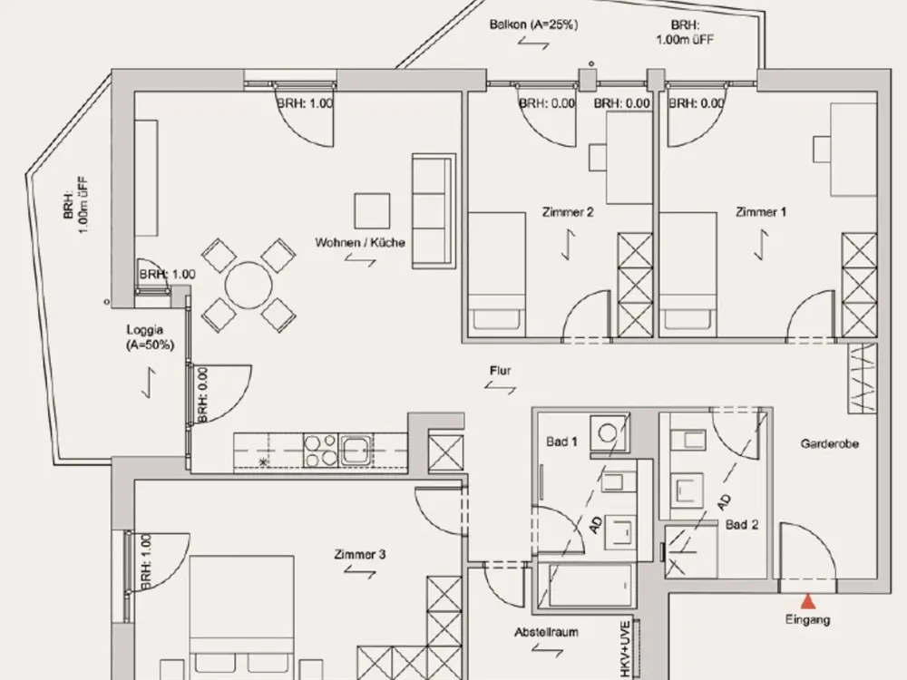 Perfekt für mich: günstige 4-Zi.-Wohnung im Erstbezug