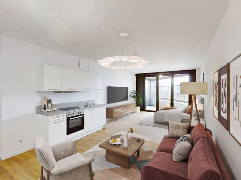 Spring Tower Vibes - Helles 2-Zimmer-Apartment mit Loggia mitten in der EuropaCity