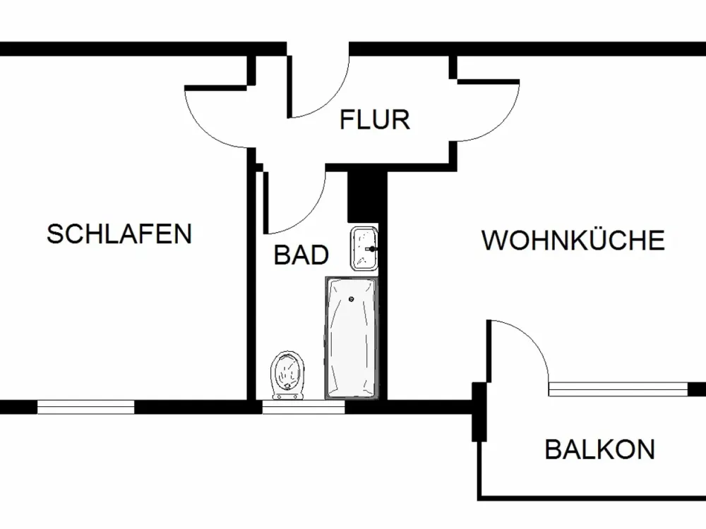 1,5-Zi.- mit Dusche und Terrasse in der Bochumer Innenstadt!