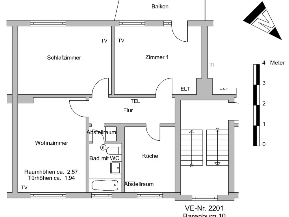 3- Zimmer Wohnung in Bremen Gröpelingen