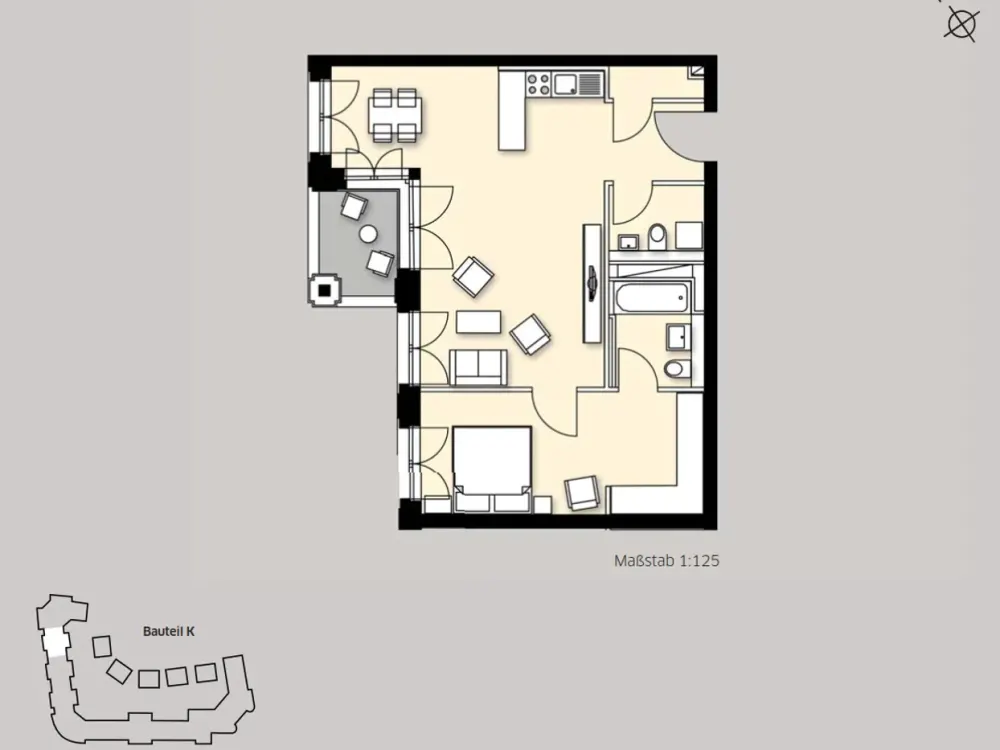 2-Zimmer-City-Wohnung im Gerber