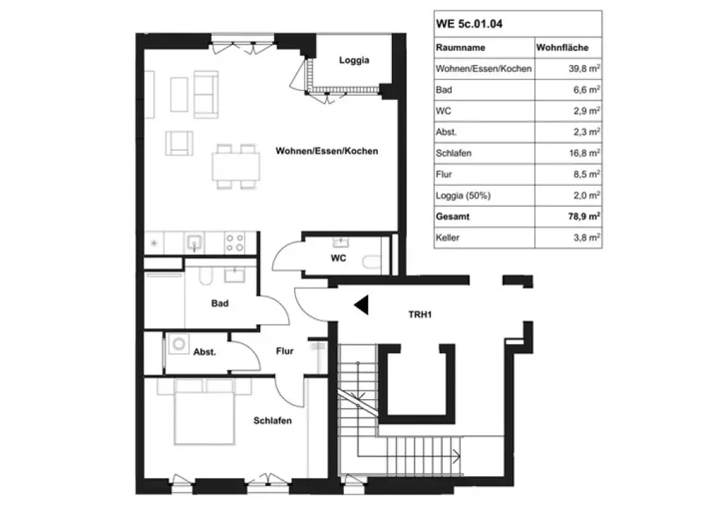 Spacious 2-Room Apartment with Built-in Kitchen and Guest WC in the Exclusive New Development Deiker Höfe!