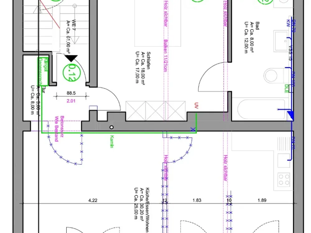 Helle, gut geschnittene Dachgeschosswohnung mit Potenzial