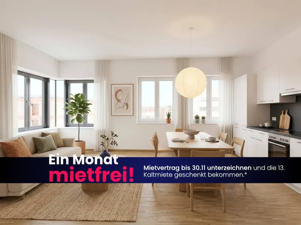 WOHNTRAUM IM ERSTBEZUG: Lichtdurchflutete 3-Zimmer-Wohnung mit EINBAUKÜCHE *1 NKM FREI*