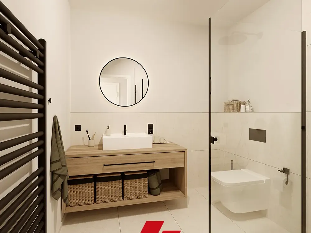 New Build First Occupancy: Exclusive and High-Quality Equipped 2-Room Apartment on the 1st Floor in House B