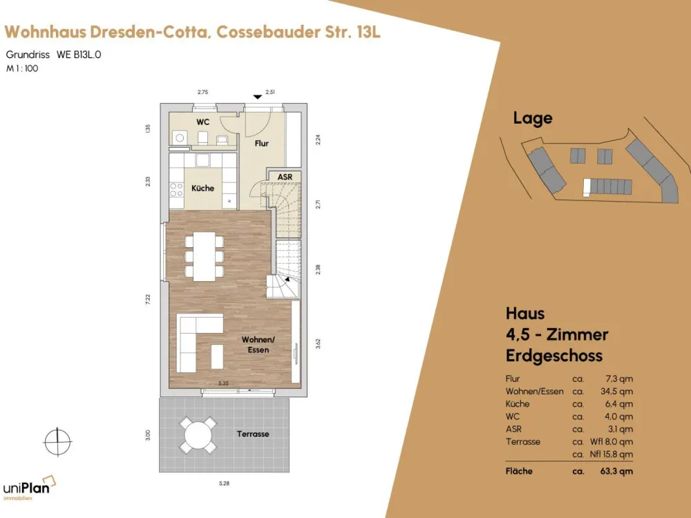 Neubau Stadthaus, 4,5 Zimmer zum mieten // Wohnpark TerraCotta