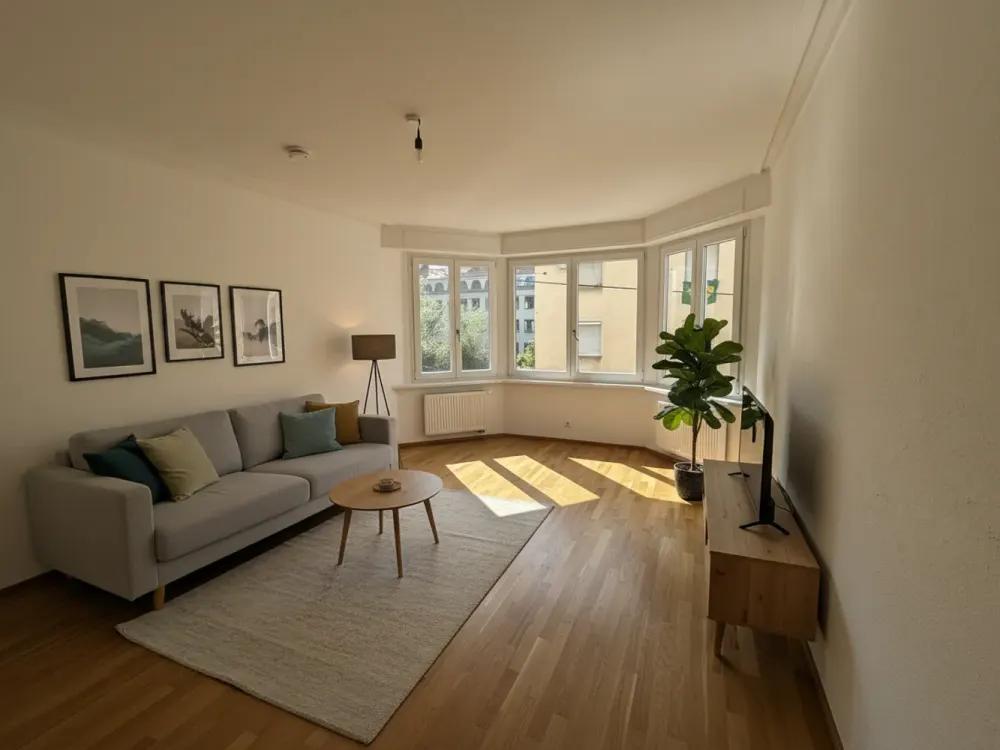 Modernisierte 3-Zimmer-Wohnung mit sonnigem Balkon ins Grüne
