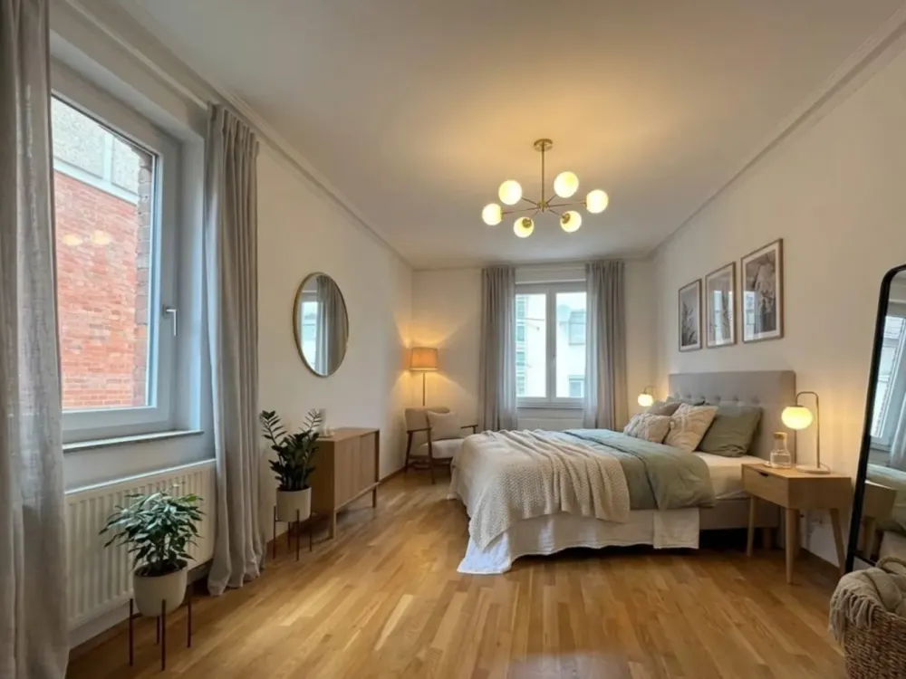 Modernisierte 3-Zimmer-Wohnung mit sonnigem Balkon ins Grüne