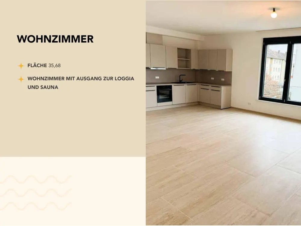 Erstbezug- hochwertige 4-Zimmer-Neubauwohnung mit 2,8m Deckenhöhe, Loggia und Sauna