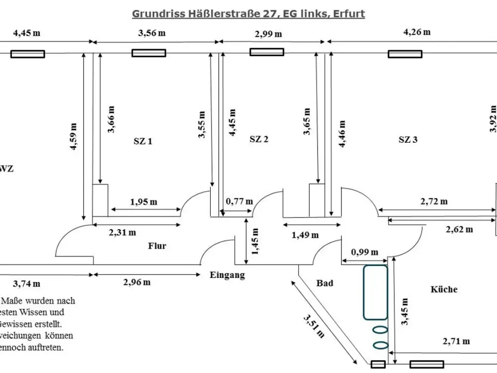 Großzügige 4-Zimmer-Wohnung in der Nähe der Polyklinik!
