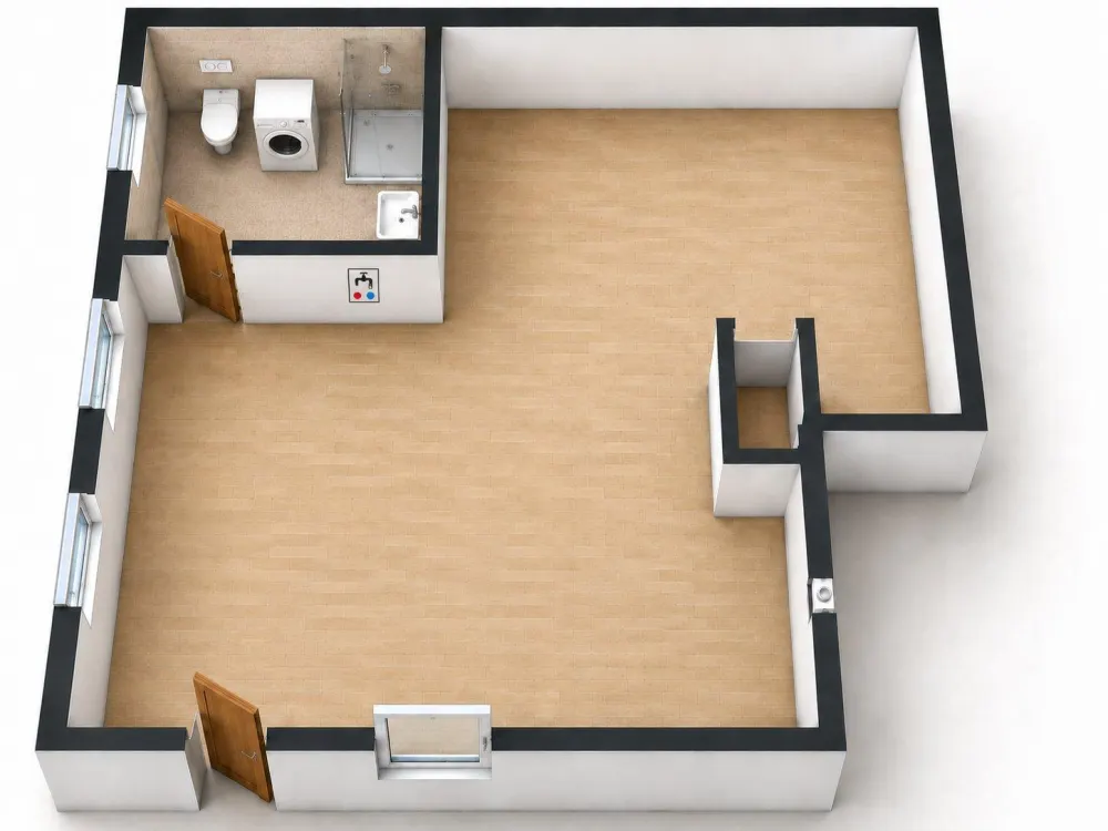 Living Space on the Ground Floor with Private Entrance in Karlsruhe-Knielingen