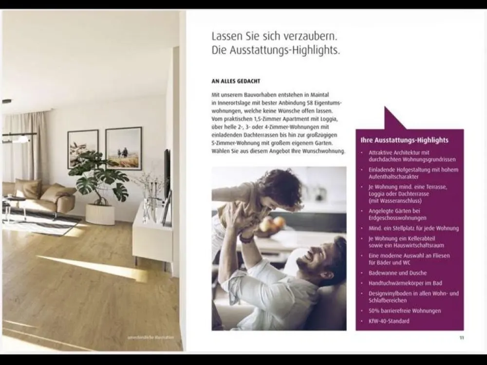 Erstbezug - Moderne 1,5-Zi Wohnung mit Dachterasse in Maintal