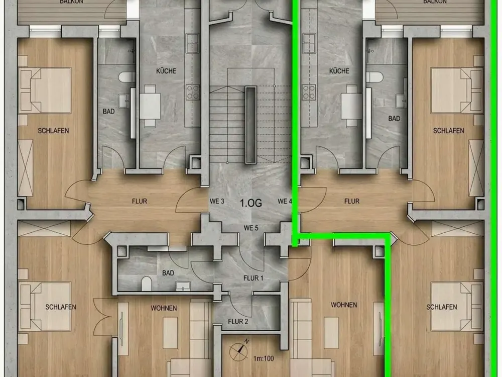 Gohlis, First Occupancy After Complete Renovation, Quiet Courtyard, Balcony, Light-Flooded Bathroom