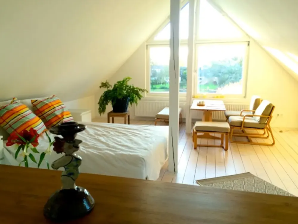 Ab Febr. 2027 - Idyllische Dach Wohnung mit tollem Ausblick, gr. Garten, verkehrsgünstig