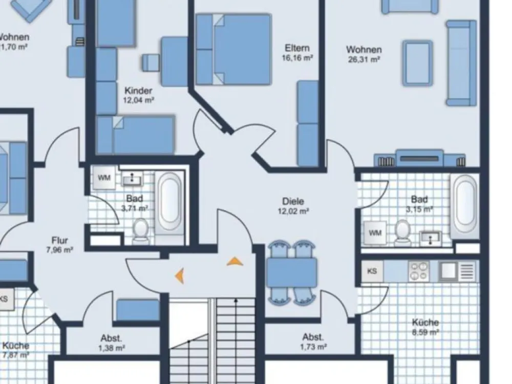 3 Raumwohnung in Ruhiger Lage