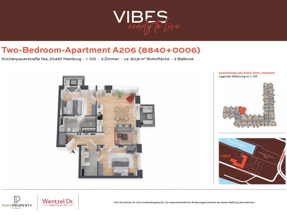 Two-Bedroom Apartment Suitable for Shared Living with Two Balconies - Wentzel Dr.