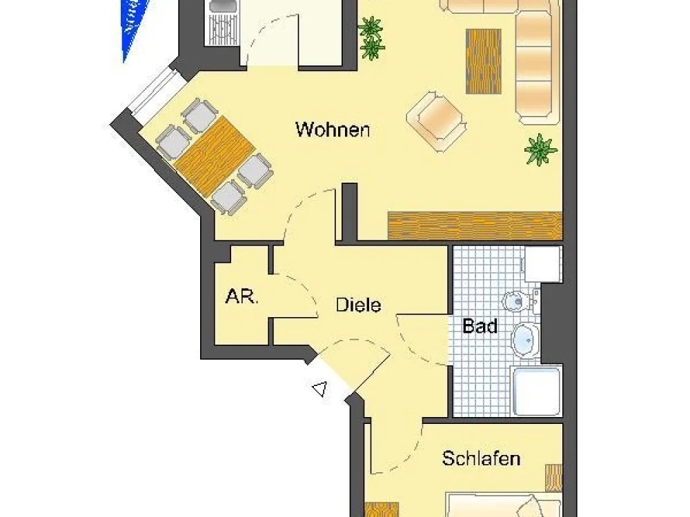 2-Zimmer Wohnung mit WBS in Recklinghausen Süd