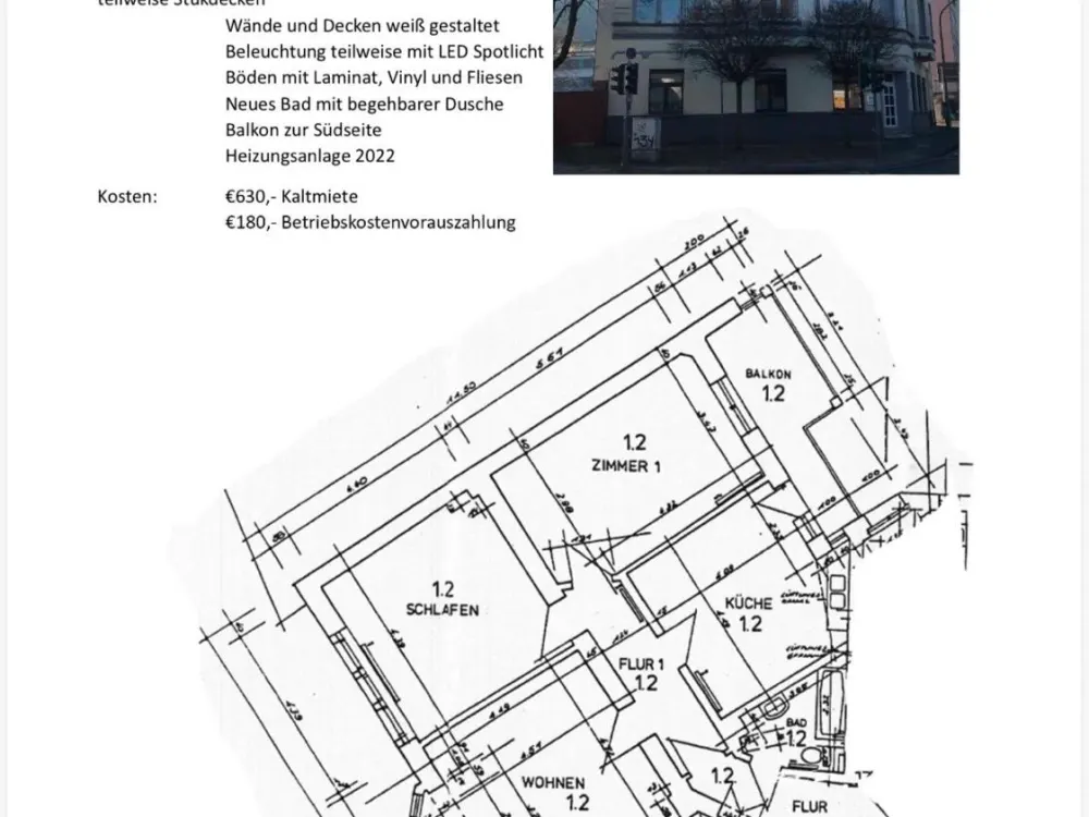 Wohnung ab dem 1.11. zu vermieten mit Balkon