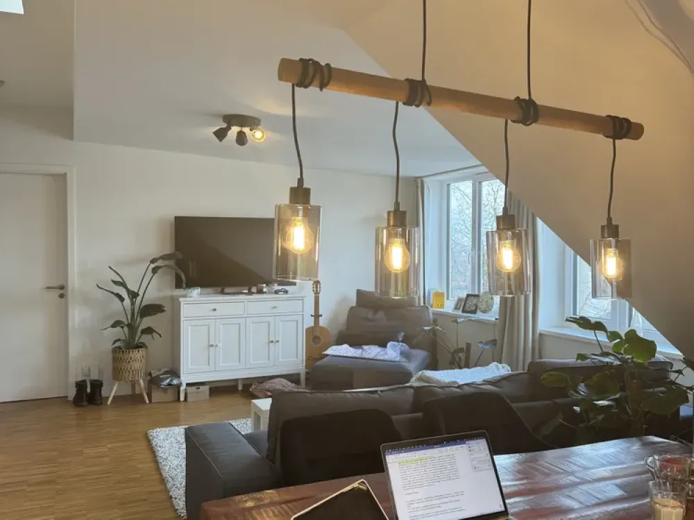 Sonnige, helle, lichtdurchflutete gut isolierte DG-Wohnung über den Dächern Harburgs ab 01.10
