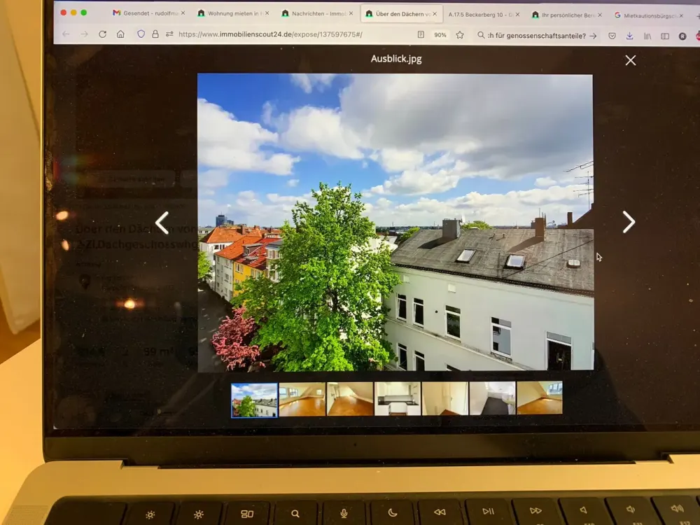 Sonnige, helle, lichtdurchflutete gut isolierte DG-Wohnung über den Dächern Harburgs ab 01.10