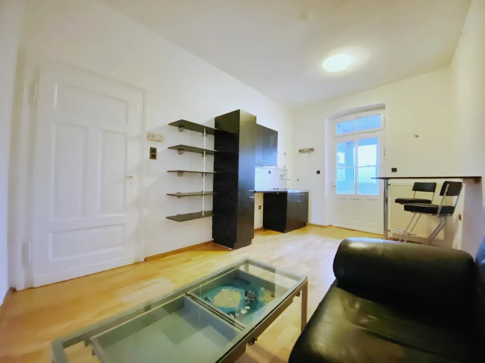 Bright Partly Furnished 1.5-Room Old Building Apartment with Daylight Bathroom