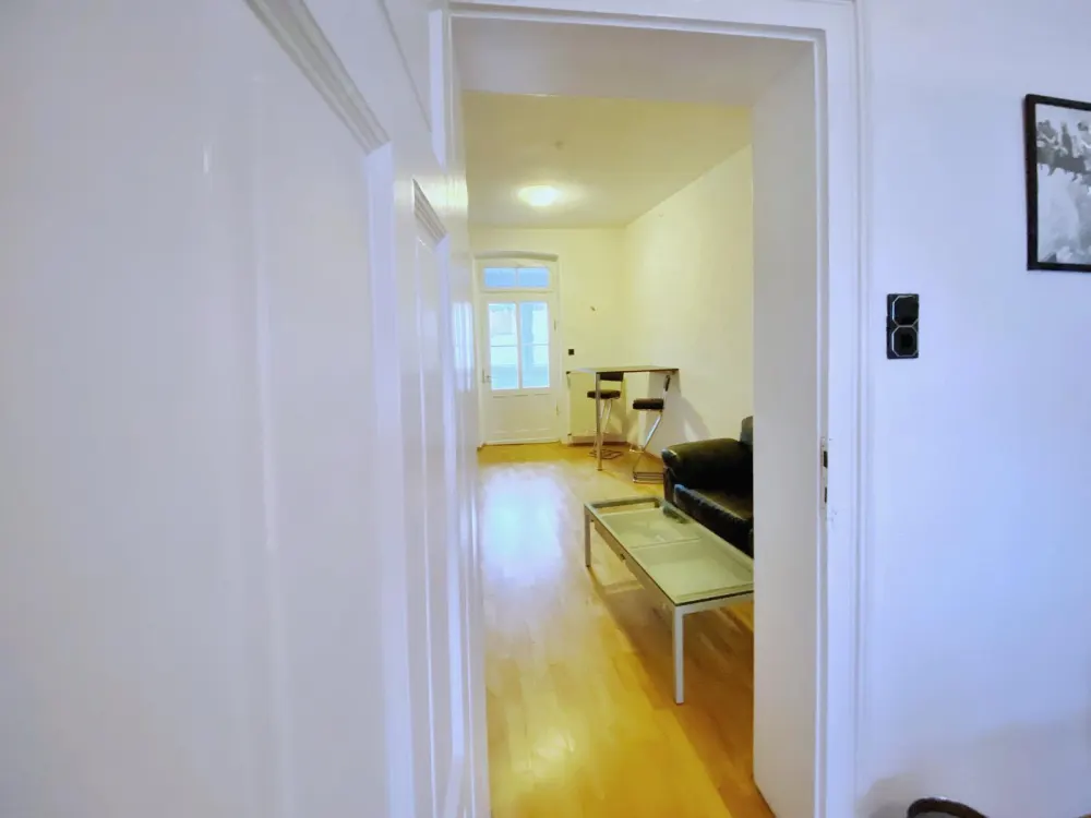 Bright Partly Furnished 1.5-Room Old Building Apartment with Daylight Bathroom