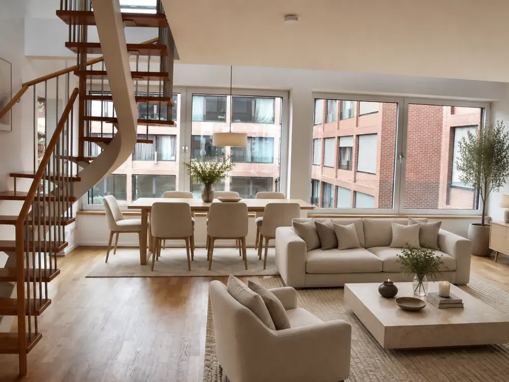 Außergewöhnliche Maisonette mit beheiztem Glaswintergarten und Dachterrasse am Potsdamer Platz