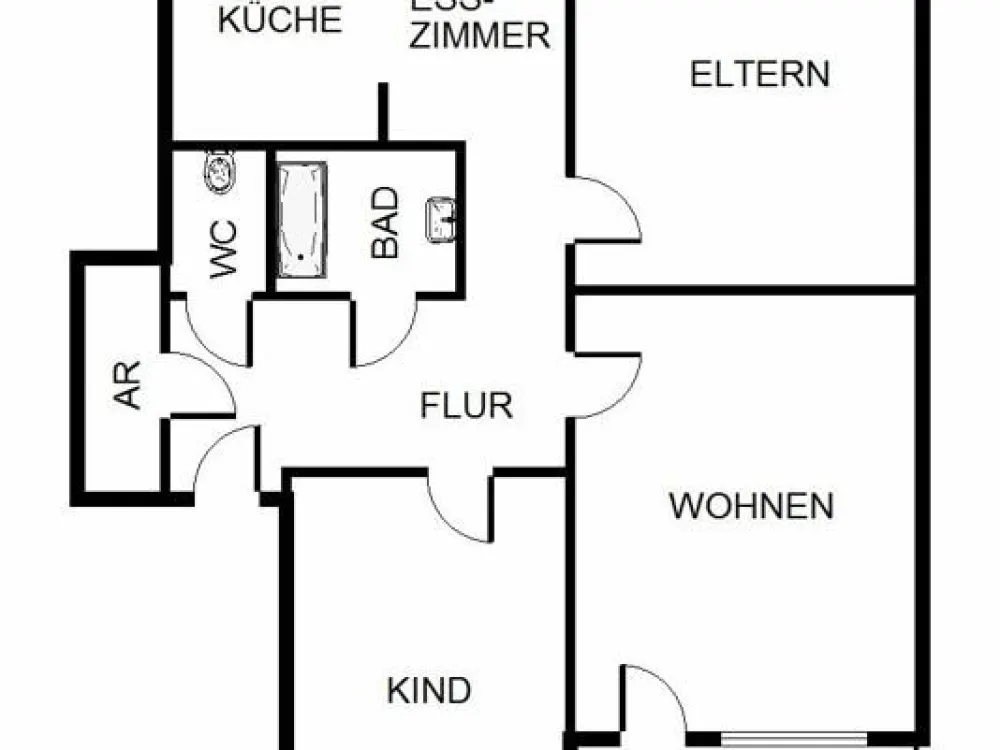 Auf gute Nachbarschaft: günstig geschnittene 3-Zi.-Wohnung