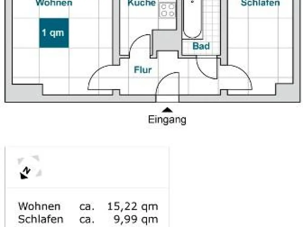 Kleine 2-Zimmer-Wohnung in der Tiergartensiedlung!