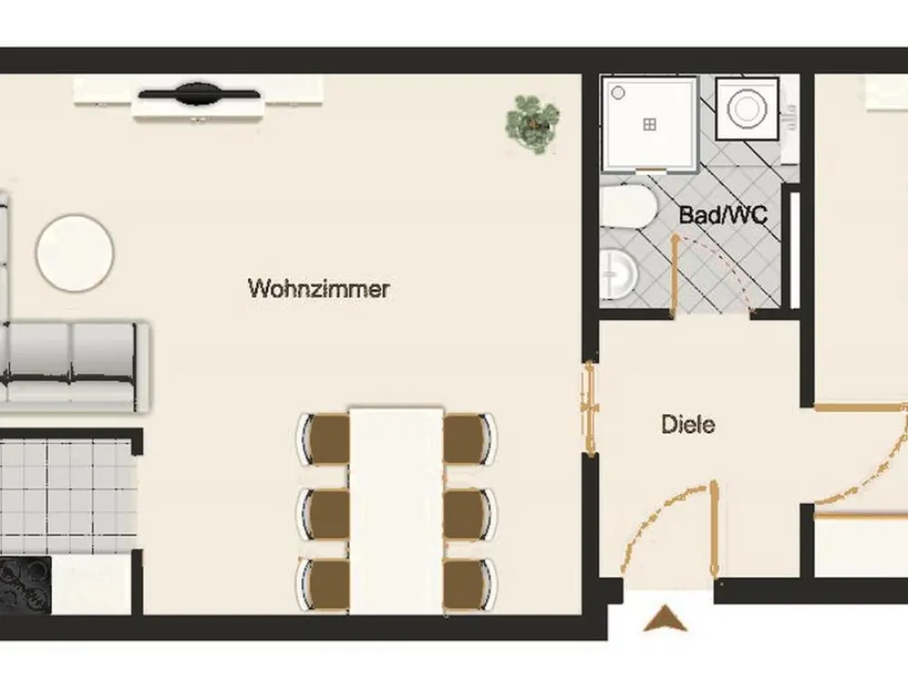2-Zimmer-Wohnung mit Balkon und Feldblick in Olching - Erstbezug nach Sanierung